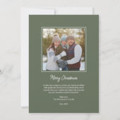 Nordic Christmas Tree Familie Foto Vakantie Kaart (Achterkant)