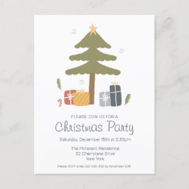 Nordic Christmas Tree Holiday Party Briefkaart