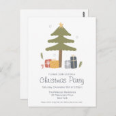 Nordic Christmas Tree Holiday Party Briefkaart (Voorkant / Achterkant)