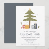 Nordic Christmas Tree Holiday Party Kaart (Voorkant / Achterkant)