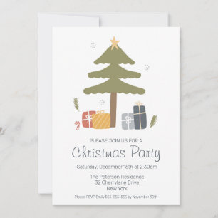 Nordic Christmas Tree Holiday Party Kaart