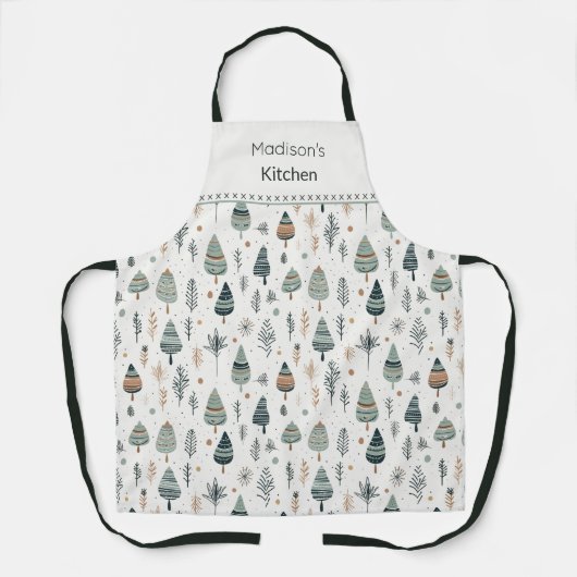 Nordic Christmas Trees Personalized Schort (Voorkant)