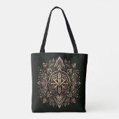 Nordic Compass Mandala Tote Bag (Achterkant)