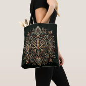 Nordic Compass Mandala Tote Bag (Dichtbij)