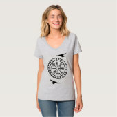 Nordic Compass, ravens, Huginn, Muninn, Viking T-shirt (Voorkant volledig)