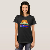 Nordic Country Norwegian Flag Mountains Sunset Nor T-shirt (Voorkant volledig)