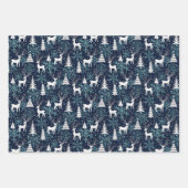 Nordic Crystal Blauwgroen Kersthert Inpakpapier Vel (Voorkant)