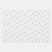 Nordic Crystal Stone Blue-Grey Christmas Deer Inpakpapier Vel (Voorkant 3)