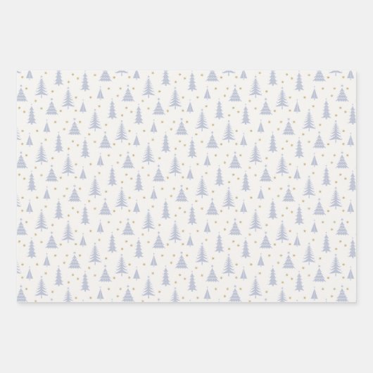 Nordic Crystal Stone Blue-Grey Christmas Deer Inpakpapier Vel (Voorkant 3)