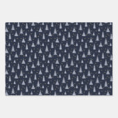 Nordic Crystal Stone Blue-Grey Christmas Deer Inpakpapier Vel (Voorkant 2)