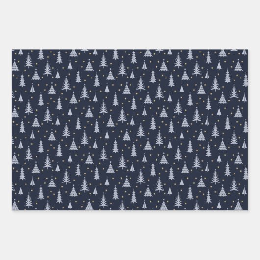 Nordic Crystal Stone Blue-Grey Christmas Deer Inpakpapier Vel (Voorkant 2)