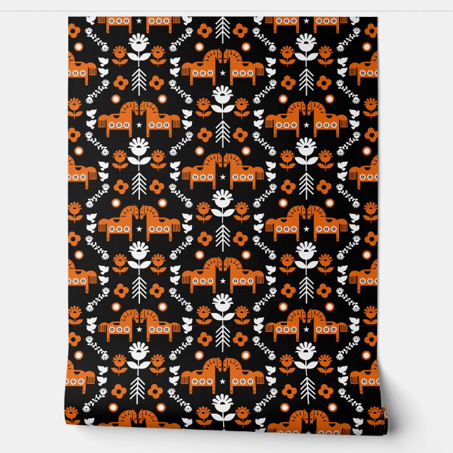 Nordic Data Paard Home Decor Behang (Afrollen)