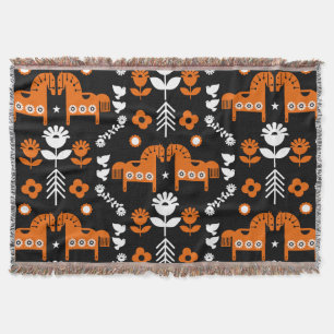 Nordic Data Paard Home Decor Deken