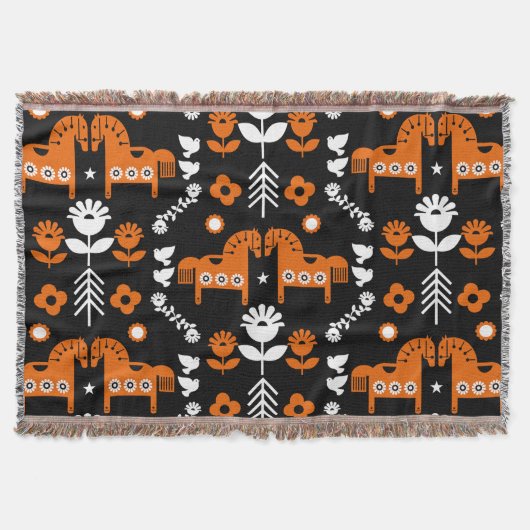 Nordic Data Paard Home Decor Deken (Voorkant)