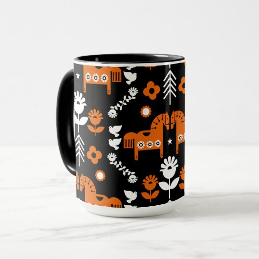 Nordic Data Paard Home Decor Mok (Voorkant links)