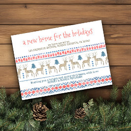 Nordic Deer New Home voor de Feestdagen die bewege Aankondiging