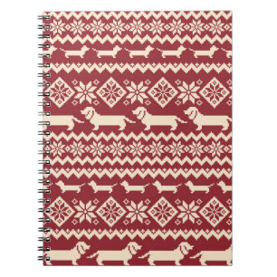 Nordic Dog: eigenzinnige illustratie patroon. Notitieboek