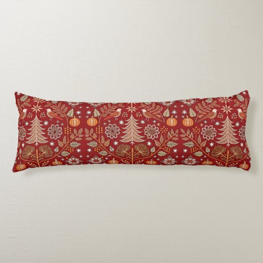 Nordic Embroidered Body Pillow Hoesje Lichaamskussen (Voorkant)