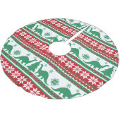 Nordic Fair Isle Brontosaurus Dinosaurus Sweater Kerstboom Rok (Gekanteld)