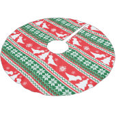 Nordic Fair Isle T-Rex Dinosaurs Sweater Kerstboom Rok (Gekanteld)