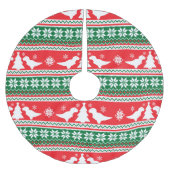 Nordic Fair Isle T-Rex Dinosaurs Sweater Kerstboom Rok (Voorkant)