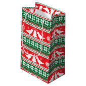 Nordic Fair Isle T-Rex Dinosaurs Sweater Klein Cadeauzakje (Achterkant Gekanteld)