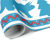 Nordic Fair Isle Triceratops Dinosaurs Sweater Cadeaupapier (Rol Hoek)