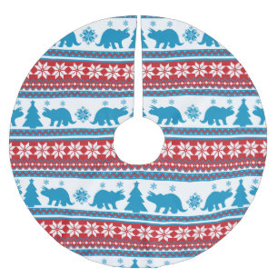 Nordic Fair Isle Triceratops Dinosaurs Sweater Kerstboom Rok