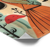 Nordic Floral Abstract Geometrisch Poster 12x18 (Hoek)