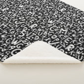 Nordic Folk Art Alpha Jumbles Sherpa Blanket Sherpa Deken (3/4)