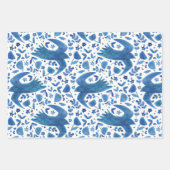 Nordic Folk Art Bird Inpakpapier Vel (Voorkant 3)