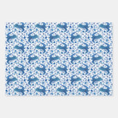 Nordic Folk Art Bird Inpakpapier Vel (Voorkant)