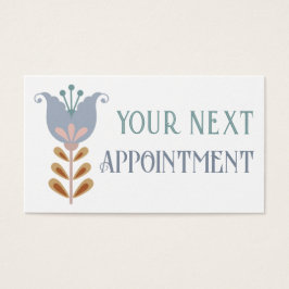 Nordic Folk Art Bloem Afspraakkaart Visitekaartje