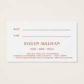 Nordic Folk Art Bloem Afspraakkaart Visitekaartje (Achterkant)