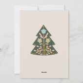 Nordic Folk Art Christmas Oval Photo Feestdagenkaart (Achterkant)