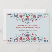 Nordic Folk Art | Kerst Feestdagen Multi Foto Feestdagenkaart (Achterkant)