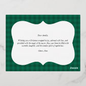 Nordic Folk Art Kerstboom in Goud Folie Feestdagen Briefkaart (Achterkant)