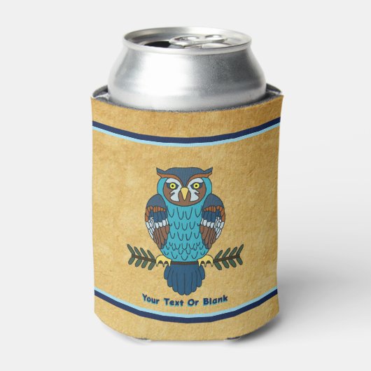 Nordic Folk Art Uil Blikjeskoeler (Blikje Voorkant)