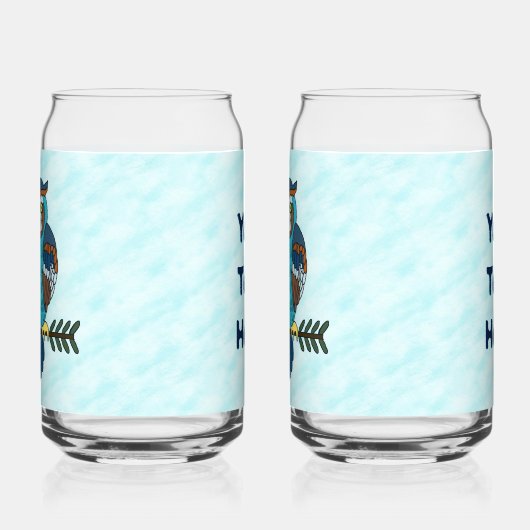Nordic Folk Art Uil Blikvorm Glas (Links)
