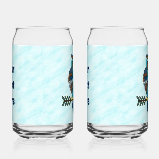 Nordic Folk Art Uil Blikvorm Glas (Rechts)