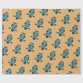 Nordic Folk Art Uil Cadeaupapier (Vlak)