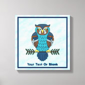 Nordic Folk Art Uil Canvas Afdruk (Voorkant)