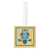 Nordic Folk Art Uil Decoratie (Voorkant)