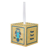 Nordic Folk Art Uil Decoratie (Achter hoekig)