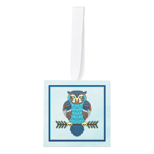 Nordic Folk Art Uil Decoratie (Voorkant)