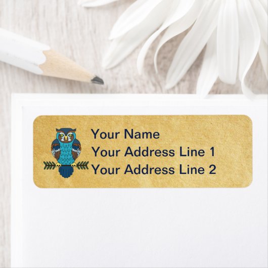 Nordic Folk Art Uil Etiket (Insitu)