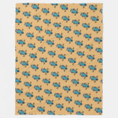 Nordic Folk Art Uil Fleece Deken (Voorkant)