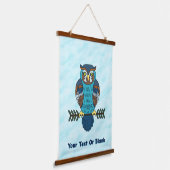 Nordic Folk Art Uil Hangend Wandkleed (Gebogen)