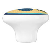 Nordic Folk Art Uil Keramische Knop (Zijkant)