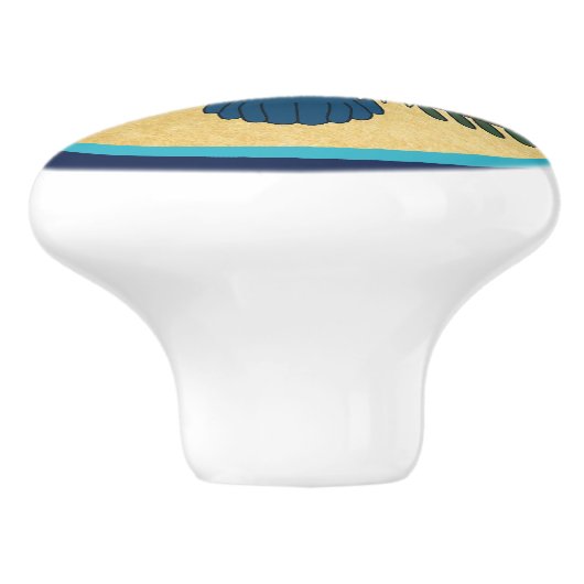 Nordic Folk Art Uil Keramische Knop (Zijkant)